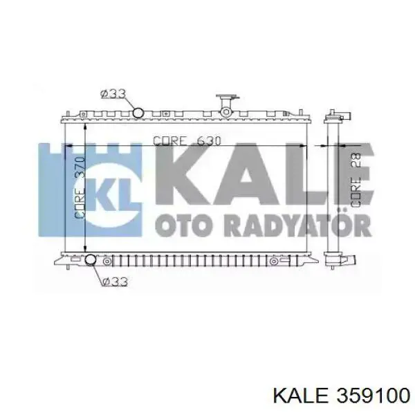 359100 Kale радіатор охолодження двигуна