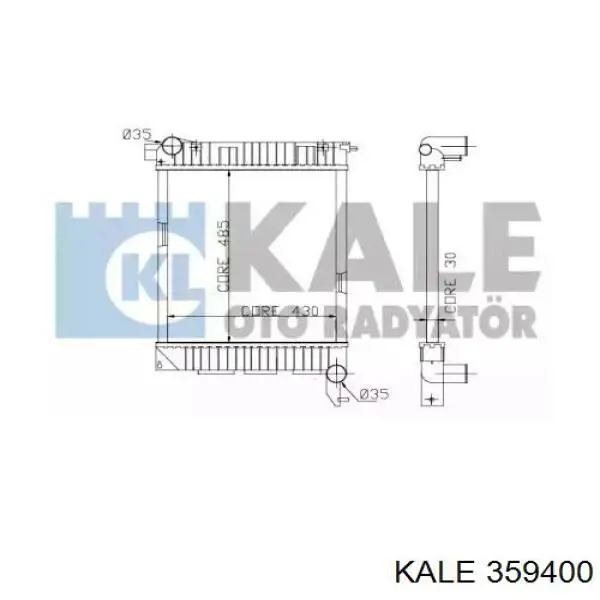Радіатор основний Kale 359400 ціна, від 141.73 USD