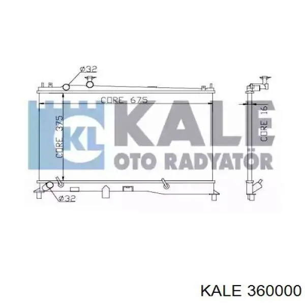 360000 Kale Радіатор охолодження двигуна