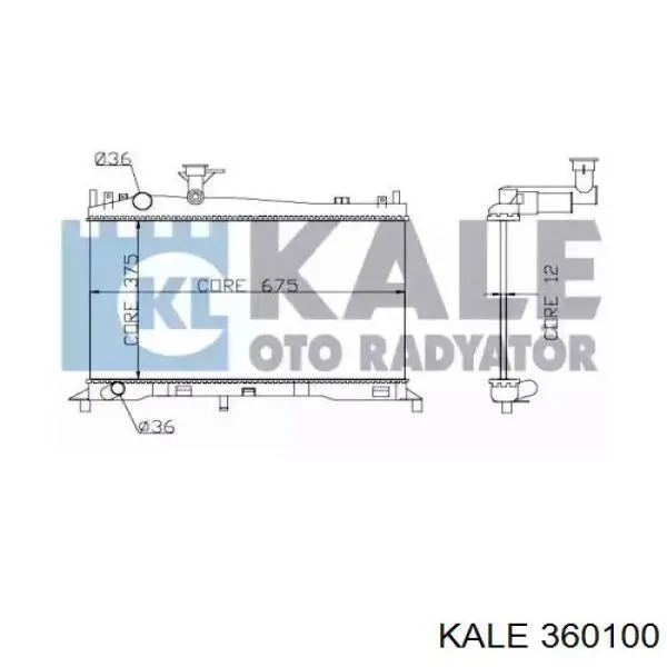 360100 Kale Радіатор охолодження двигуна