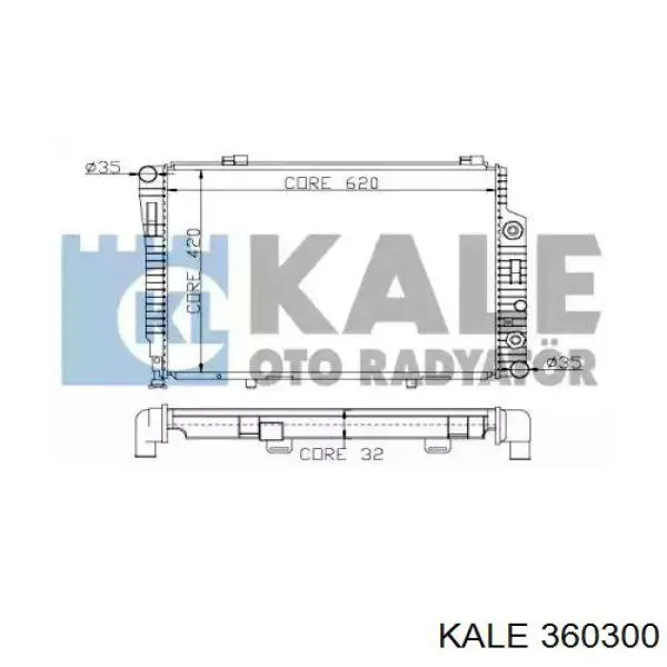 Радіатор 360300 Kale