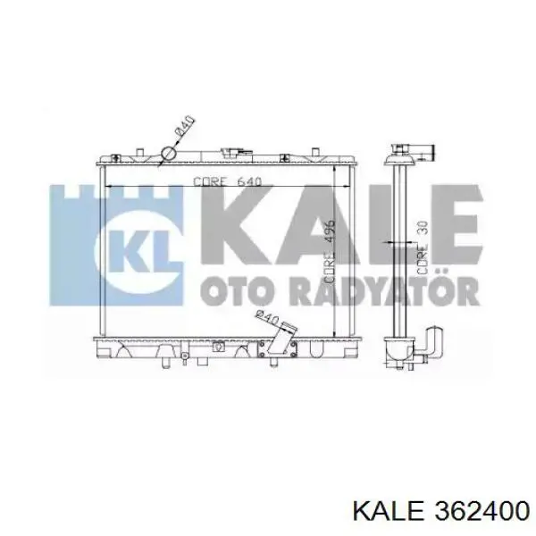 Купити 362400 Kale Радіатор двигуна