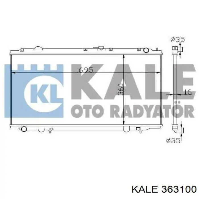 363100 Kale радіатор охолодження двигуна