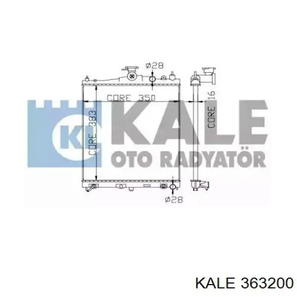 Купити 363200 Kale Радіатор двигуна