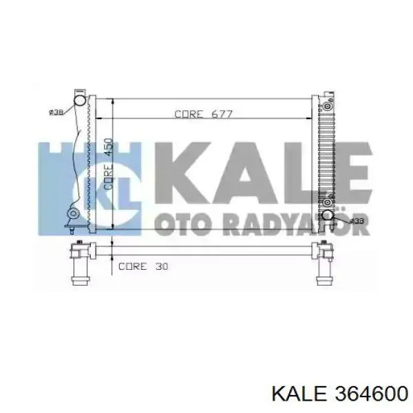 Купити 364600 Kale Радіатор двигуна
