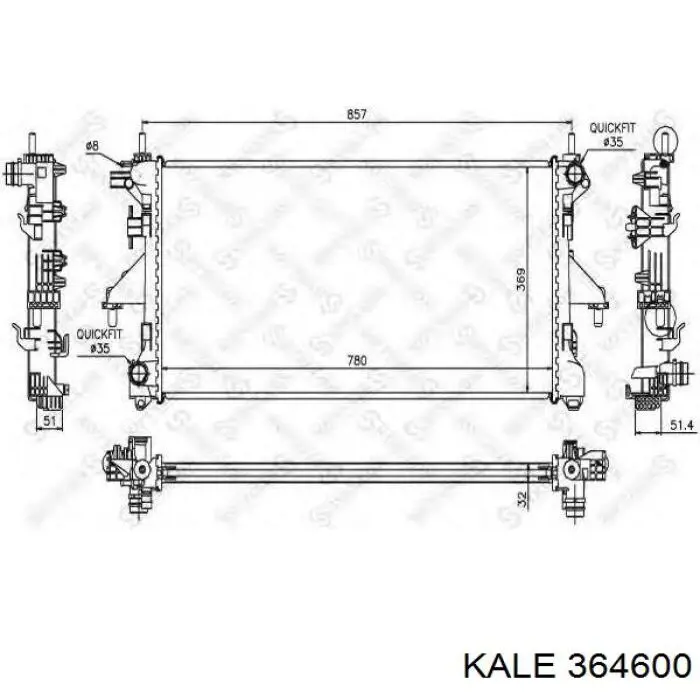 364600 Kale Радіатор охолодження двигуна