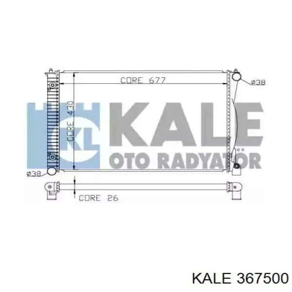 Купити 367500 Kale Радіатор двигуна