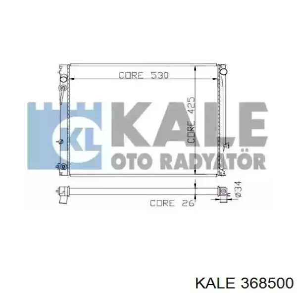 368500 Kale радіатор охолодження двигуна