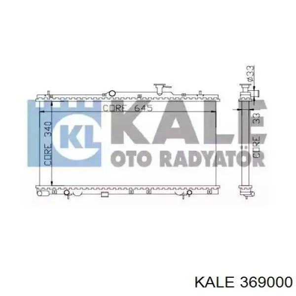 Купити 369000 Kale Радіатор двигуна