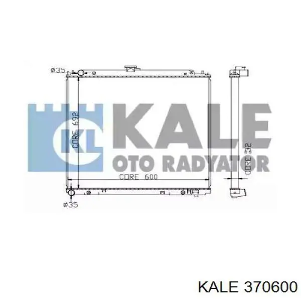 370600 Kale Радіатор охолодження двигуна