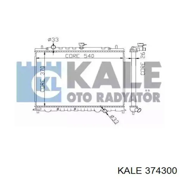 Купити 374300 Kale Радіатор двигуна
