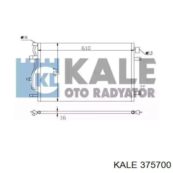 Купити 375700 Kale Радіатор системи охолодження кондиціонера