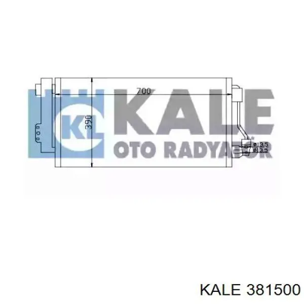 Конденсатор кондиціонера Kale 381500 ціна, від 85.97 USD