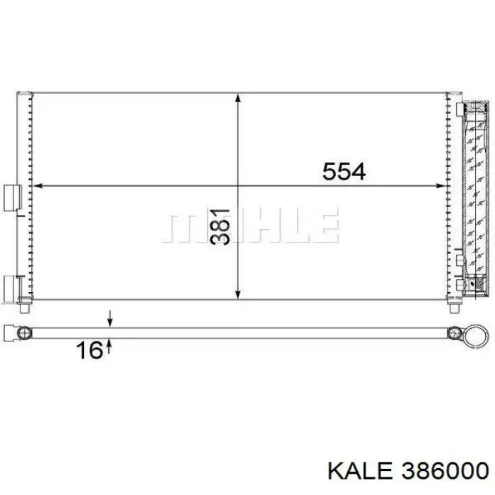 386000 Kale радіатор кондиціонера