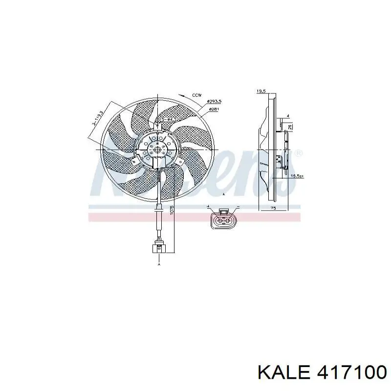 Вентилятор охолодження радіатора 417100 Kale