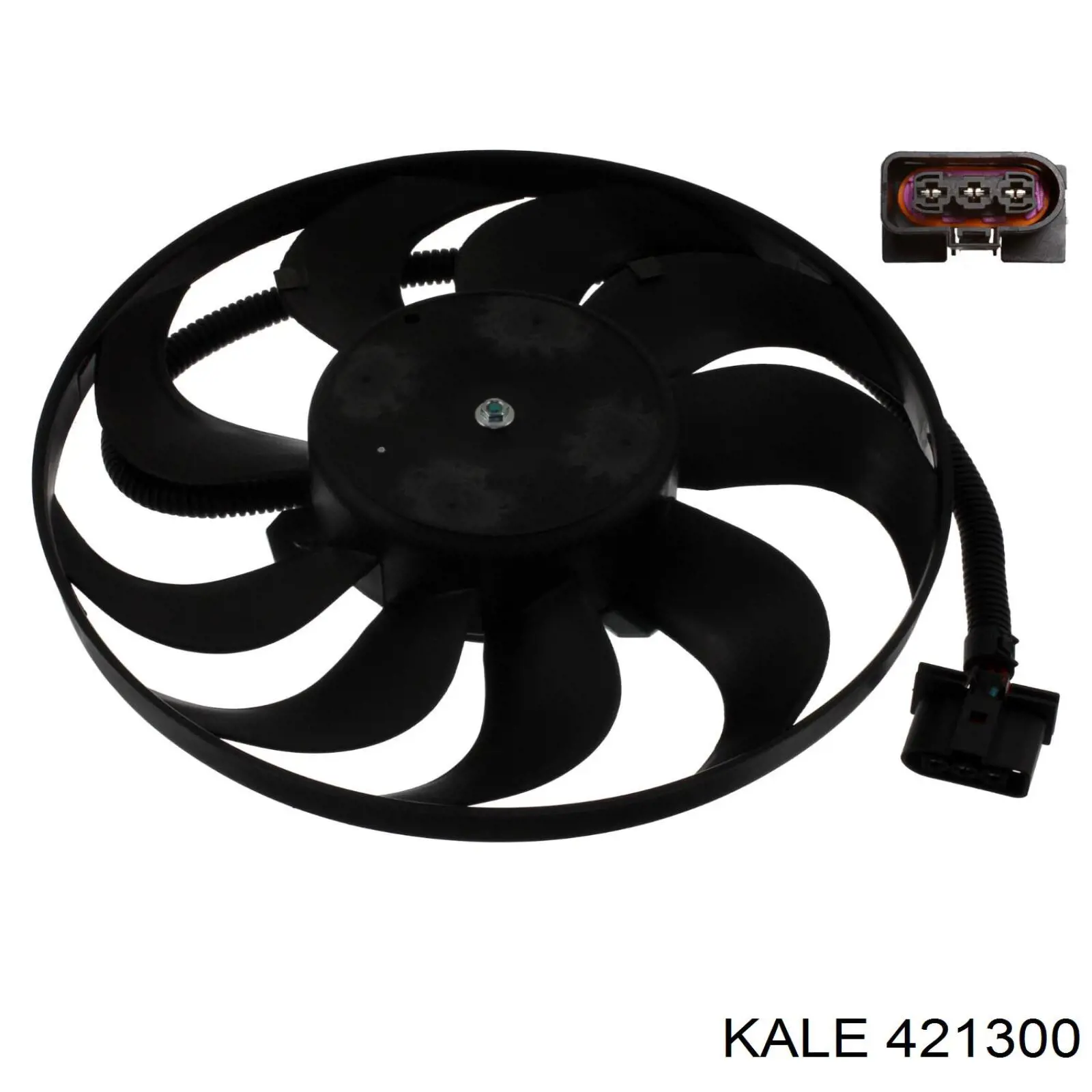 421300 Kale електровентилятор охолодження в зборі (двигун + крильчатка, правий)
