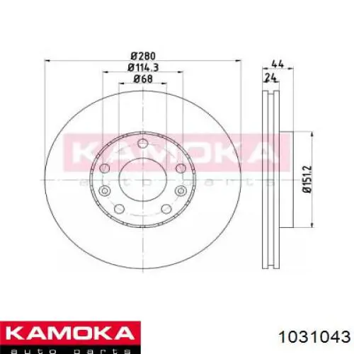 Купити 1031043 Kamoka Ротор гальмівний