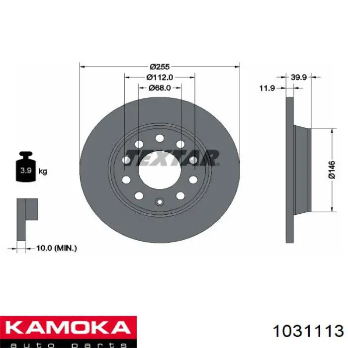 Гальмівні диски 1031113 Kamoka