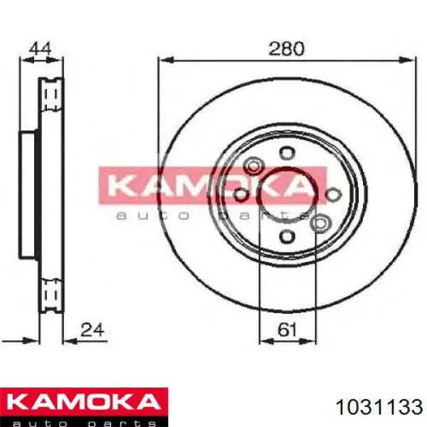 Купити 1031133 Kamoka Диск заднього гальма