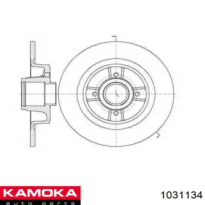 Гальмівні диски 1031134 Kamoka