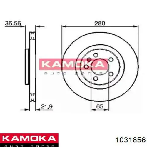 Диск переднього гальма Kamoka 1031856 ціна, від 30.03 USD