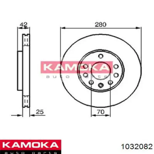 1032082 Kamoka Гальмо дискове переднє