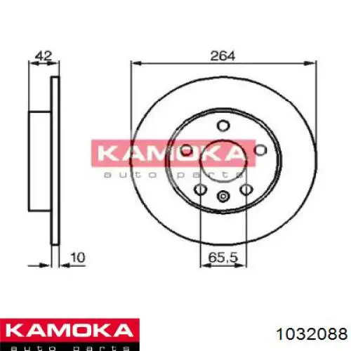 1032088 Kamoka диск гальмівний задній