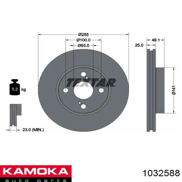 Купити 1032588 Kamoka Ротор гальмівний