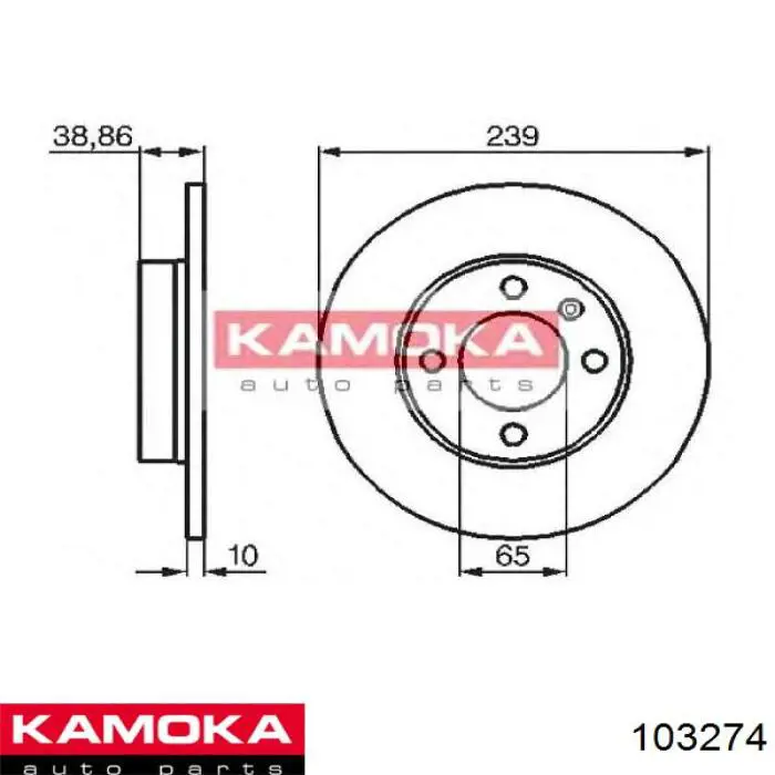 Гальмівні диски 103274 Kamoka