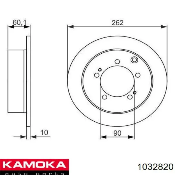 Гальмівні диски 1032820 Kamoka