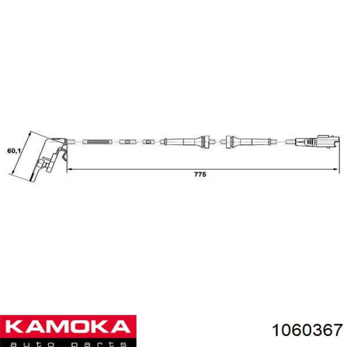 Датчик АБС (ABS) задній Kamoka 1060367 ціна, від 16.98 USD