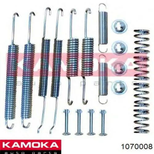 1070008 Kamoka Монтажний комплект задніх барабанних колодок