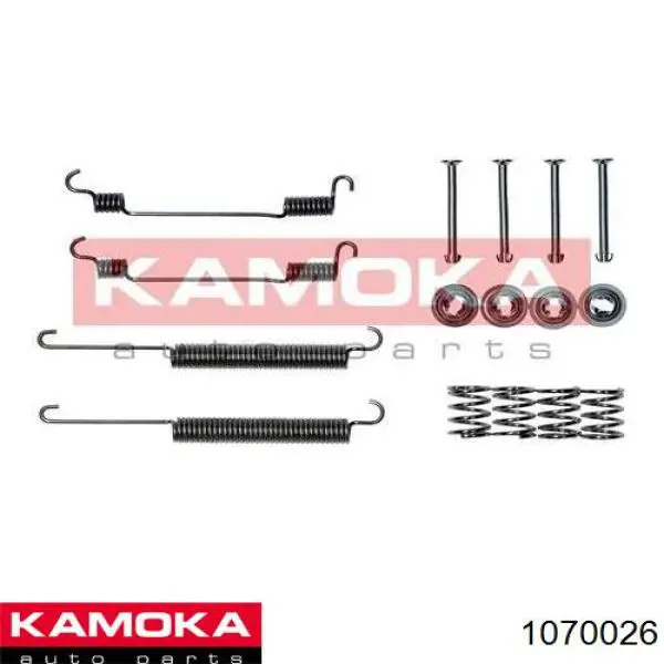 1070026 Kamoka Монтажний комплект задніх барабанних колодок
