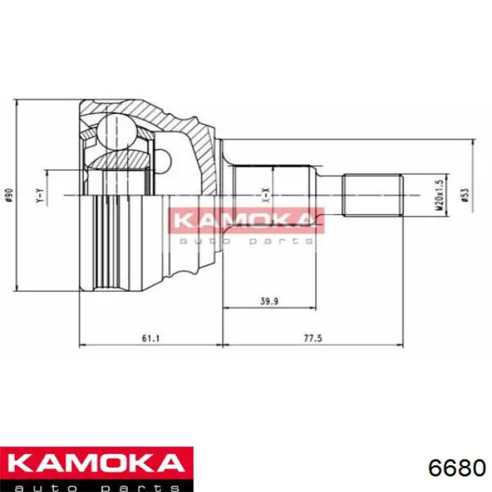 Граната колісна Kamoka 6680 ціна, від 23.90 USD