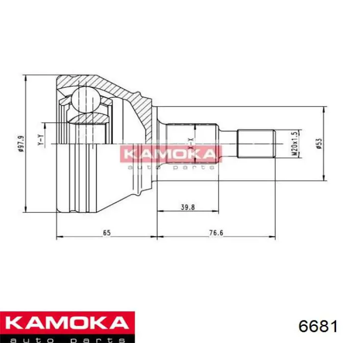ШРУС зовнішній Kamoka 6681
