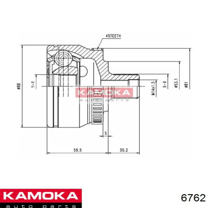 Граната колісна Kamoka 6762 ціна, від 25.30 USD