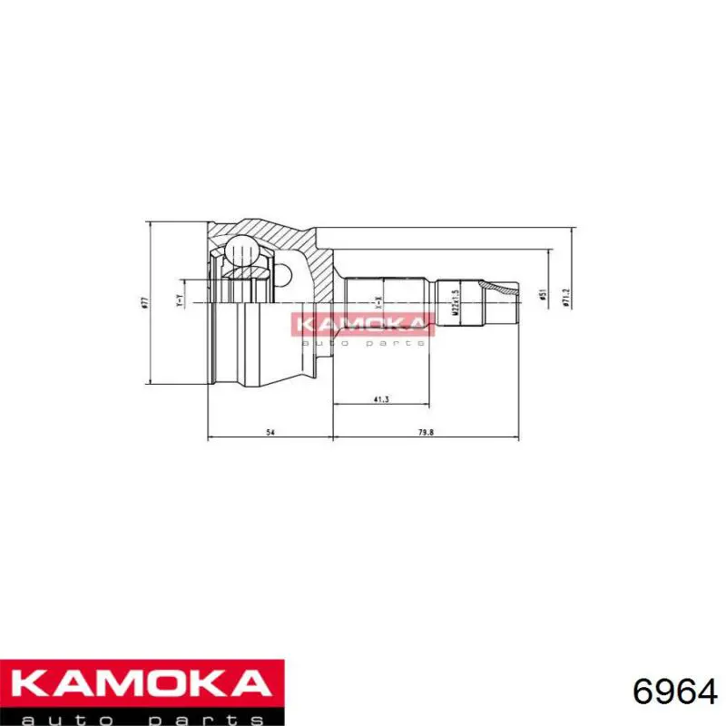 ШРУС зовнішній Kamoka 6964
