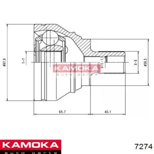 Купити 7274 Kamoka Шарнір приводу зовнішній