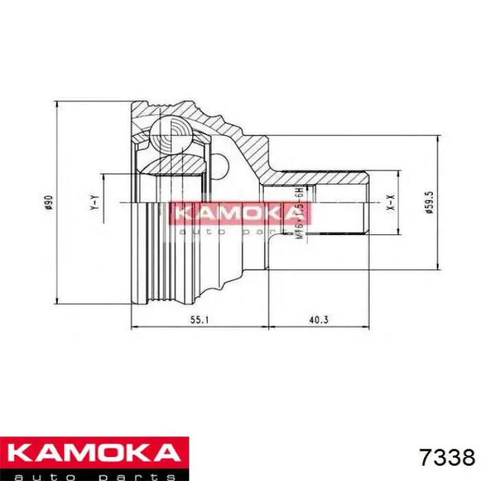 ШРУС зовнішній Kamoka 7338