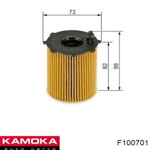 Масляний фільтр двигуна Kamoka F100701 ціна, від 3.97 USD