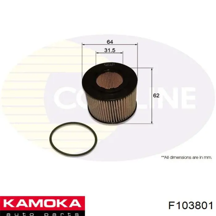 Масляний фільтр двигуна Kamoka F103801 ціна, від 4.85 USD