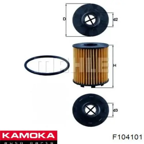 Масляний фільтр F104101 Kamoka