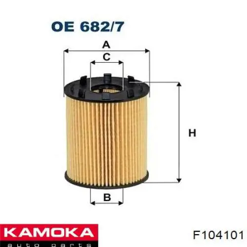 F104101 Kamoka Фільтр масла