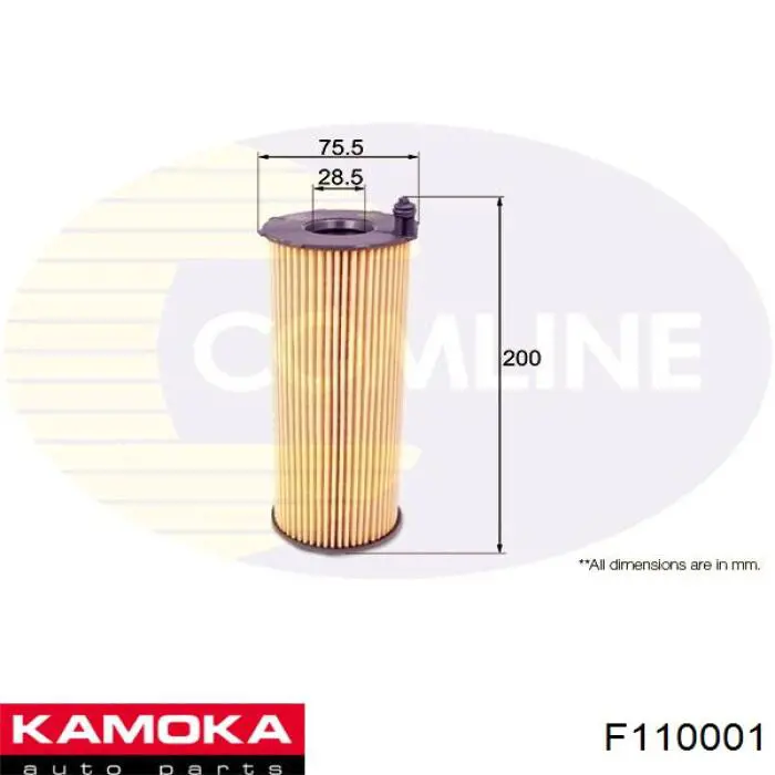 F110001 Kamoka фільтр масляний