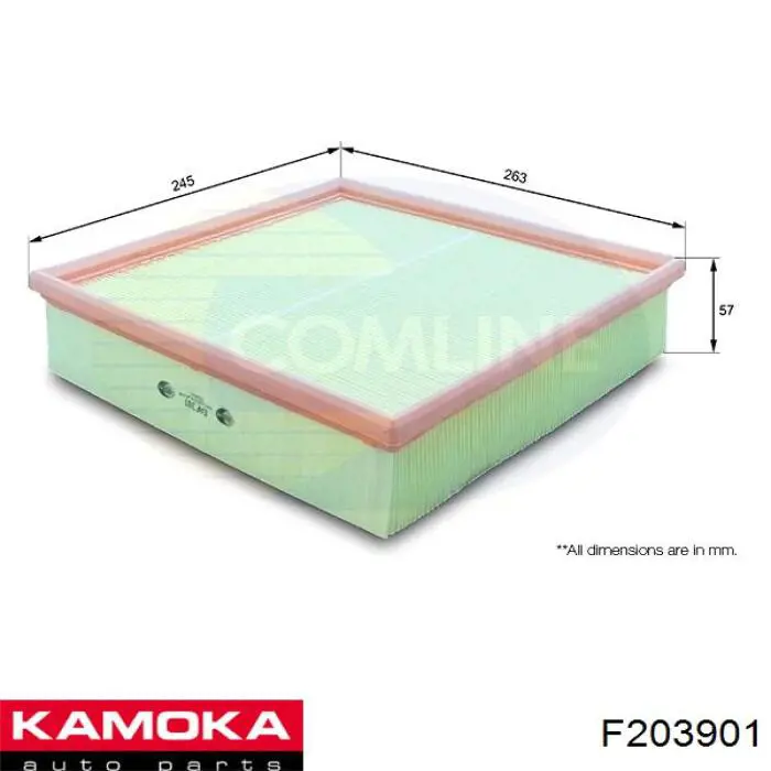 Фільтр повітряний Kamoka F203901
