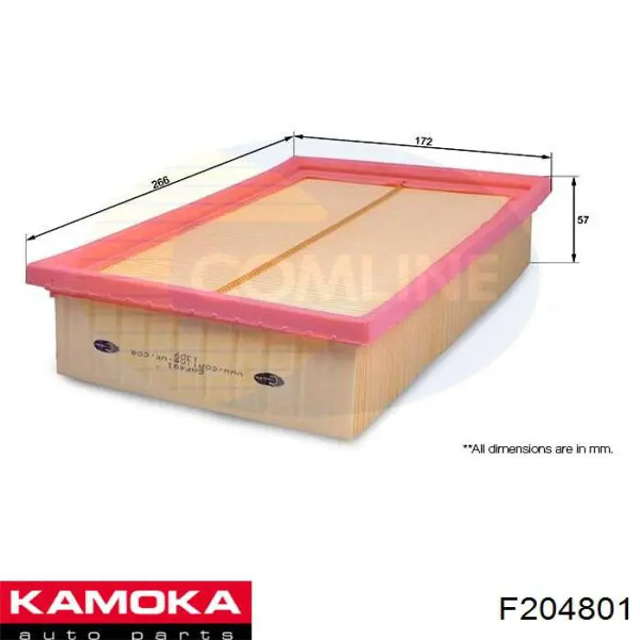Елемент повітряного фільтра Kamoka F204801 ціна, від 4.69 USD
