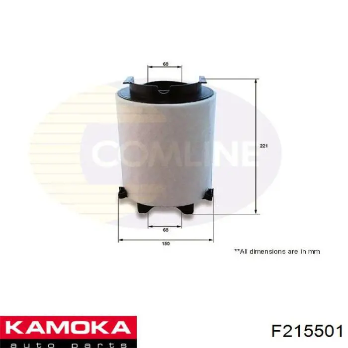 F215501 Kamoka Повітряний фільтр двигуна