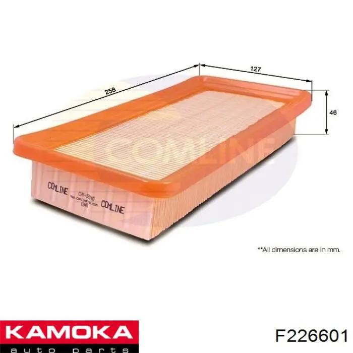 Повітряний фільтр F226601 Kamoka