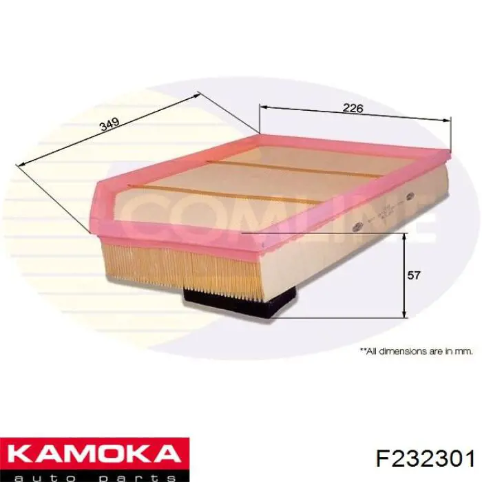 F232301 Kamoka Повітряний фільтр двигуна