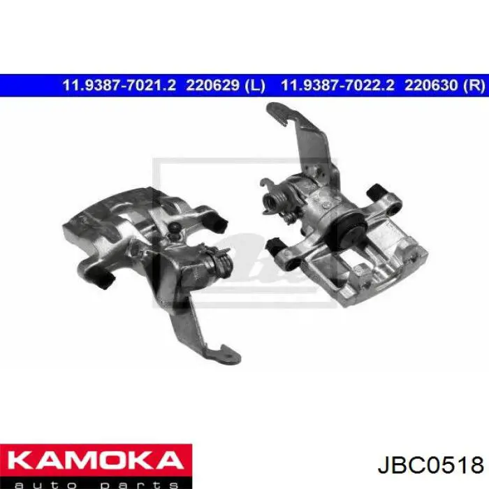 JBC0518 Kamoka супорт гальмівний задній правий